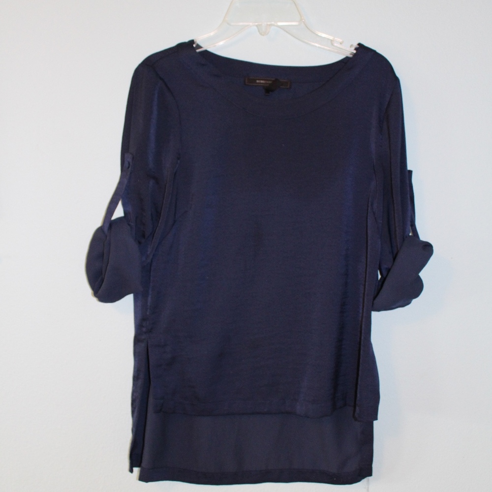 BCBGMaxAzria Navy blue sleek top